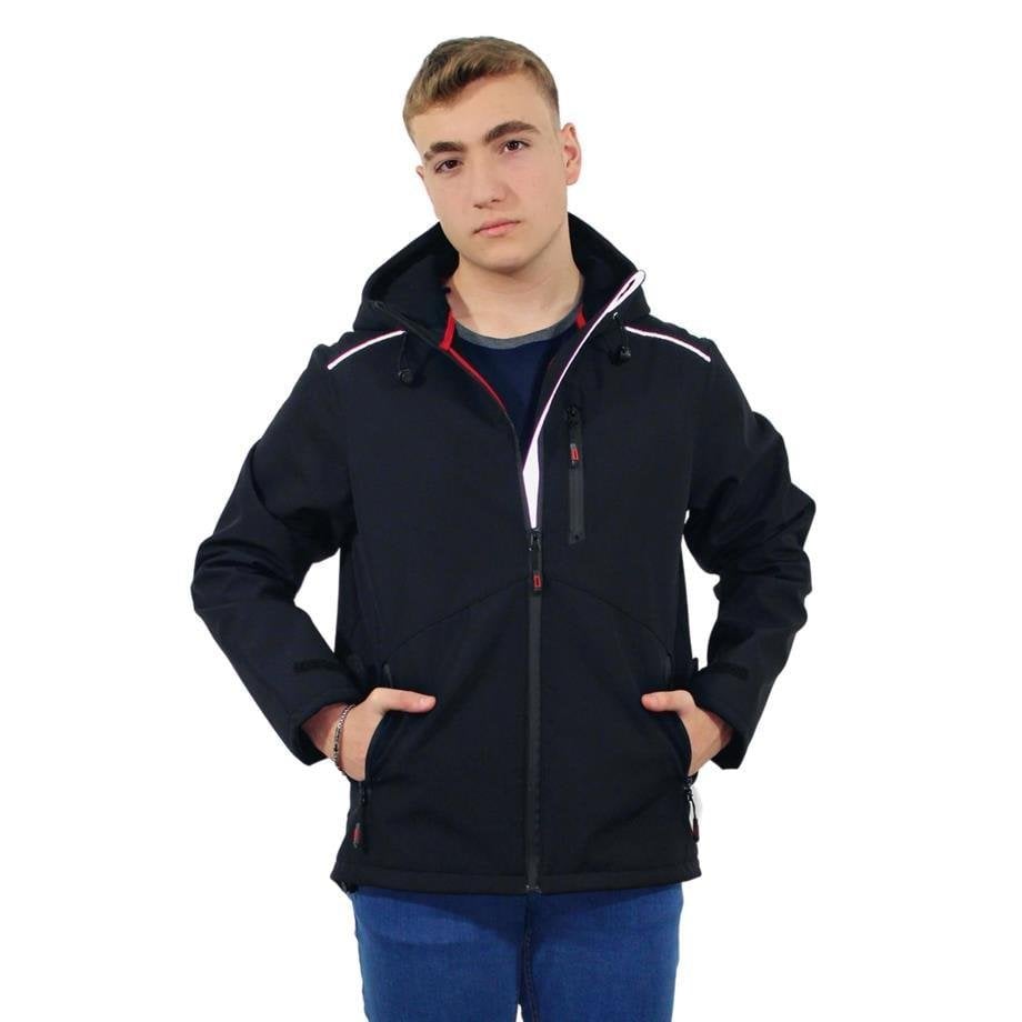 Persmont SMK05 Siyah Kapüşonlu Softshell Mont