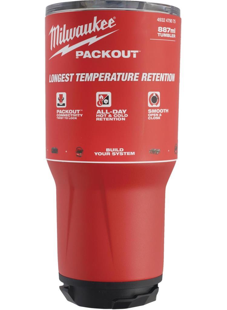 Milwaukee Packout Kırmızı Matara Bardak 887ml