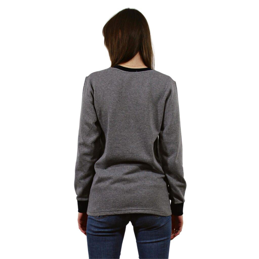 Persmont ÜBS01K Füme Üç İplik Sıfır Yaka Sweat