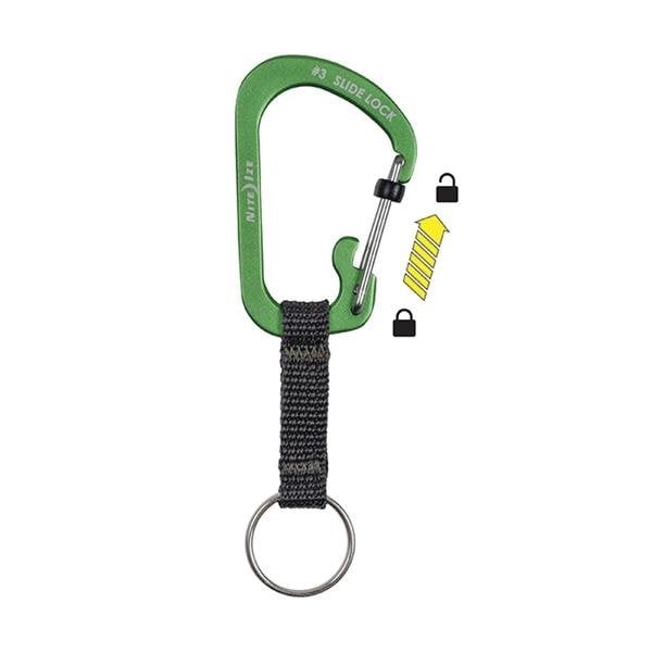 Nite İze Slide Lock Key Ring Alüminyum Karabina