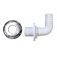 Lalizas 90 Derece Dönüş Krom Flanşlı Firar 25mm