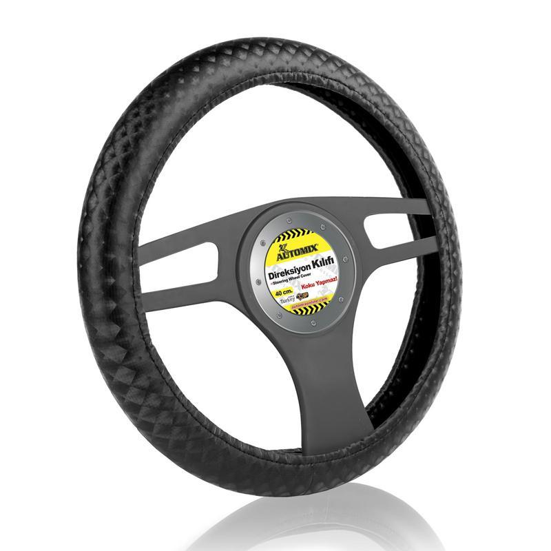 Automix Direksiyon Kılıfı 3 Boyutlu Siyah