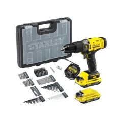 Stanley Fatmax SCD718D2A Akülü Darbeli Matkap + 83 Parça Aksesuar Seti