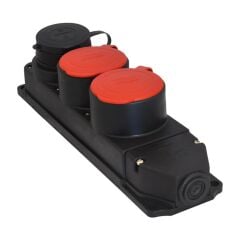 Tplast Kauçuk Üçlü Grup Priz 1x(1x16A)-2x(3x25A)