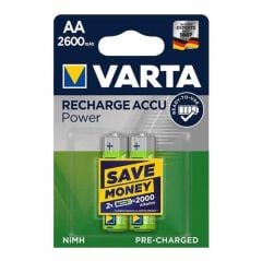 Varta Şarj Edilebilir Kalem Pil 2'li AA 2600mAh