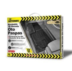 Automix 3D Havuzlu Kesilebilir Paspas Siyah