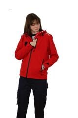 Persmont SMK03K Kırmızı Softshell Kapüşonlu Mont