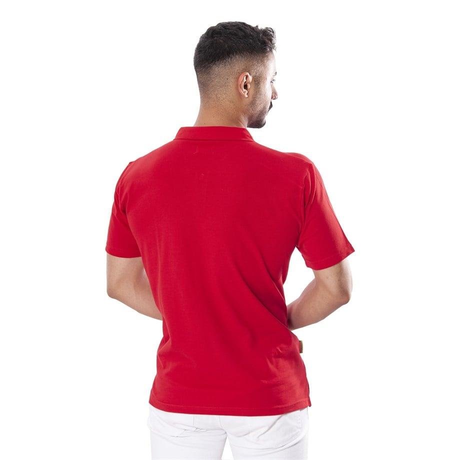 Persmont LT03Y Kırmızı Fermuarlı Biyeli Lakost Tişört