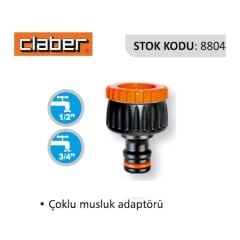Claber 8804 Musluk Adaptörü 1/2-3/4''