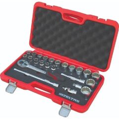 İzeltaş 1/2'' Oniki Köşe Lokma Anahtar Takımı 24 Parça Sae