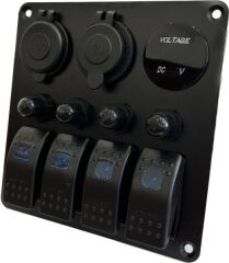 The Cape Voltmetreli Swith Panel 4lü