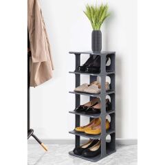 DecoBella Antrasit 5 Katlı Ayakkabılık