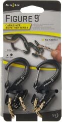 Nite Ize Figure 9 Halatlı Karabina Siyah 2li
