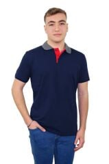 Persmont PT06Y Lacivert Polo Yaka Penye Tişört