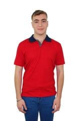 Persmont PT03Y Kırmızı Polo Yaka Penye Tişört