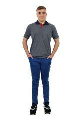 Persmont PT01Y Füme Polo Yaka Penye Tişört