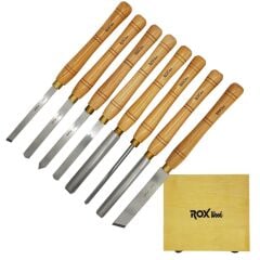 Rox Wood 8 Parça Ahşap Kutulu Torna Kalemi Takımı