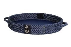 Sherenna Deri Kaplı Oval Tepsi