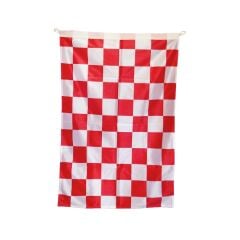 Kırmızı Beyaz Damalı Cankurtaran Bayrağı 65x100cm