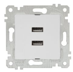 Mutlusan Rita İkili Usb Şarj Prizi Beyaz