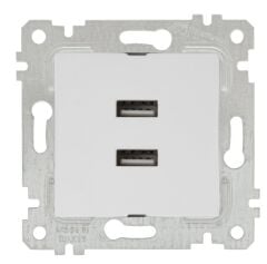 Mutlusan Rita İkili Usb Şarj Prizi Beyaz
