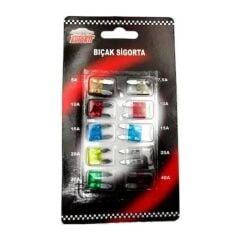 Autokit Mini Bıçak Sigorta Seti 10lu Paket