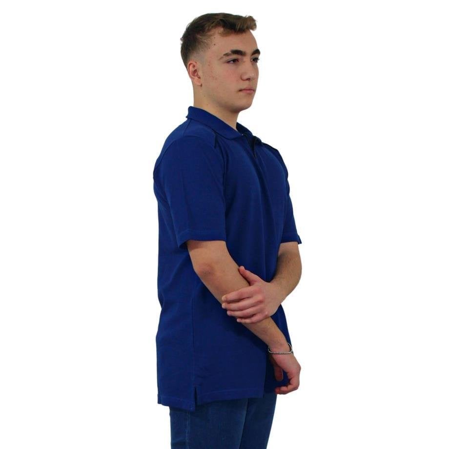 Persmont LT10Y Sax Mavi Fermuarlı Biyeli Lakost Tişört