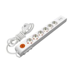 Mutlusan Ri-Tech Akım Korumalı Altılı Grup Priz Usb li