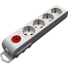 Mutlusan Ri-Tech Dörtlü Anahtarlı Topraklı Grup Priz