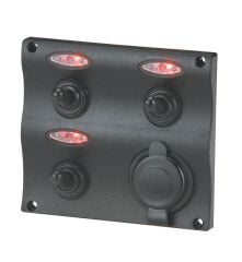 Bfy Switch Panel Çakmak Soketli Ledli