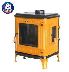 Hoşseven 8005CK Camlı Sarı Döküm Şömine