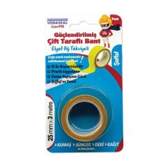Vodaseal Super Fix Güçlendirilmiş Çift Taraflı Bant 25mmx3mt