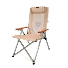 Madfox Haven 6 Kademeli Katlanır Kamp Sandalyesi Bej