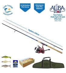 Albastar TTS008 Tam Takım Hobi Spin Atçek Olta Seti