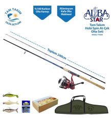 Albastar TTS008 Tam Takım Hobi Spin Atçek Olta Seti