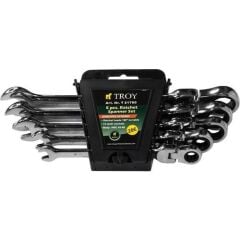 Troy T21700 Mafsallı Cırcırlı Kombine Anahtar Seti 5 Parça