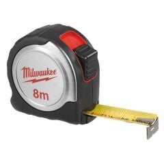 Milwaukee Krom Gövdeli Şerit Metre 8mt