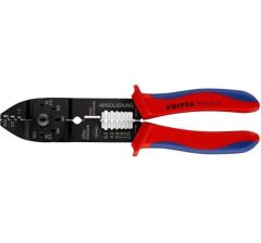 Knipex 9721215B Pabuç Sıkma ve Kablo Sıyırma Pensesi 215mm