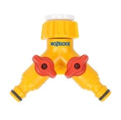 Hozelock 2256H Çift Çıkışlı Vanalı Musluk Adaptörü