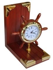 Marintek Saatli Ahşap Kitap Tutucu