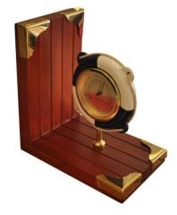 Marintek Termometreli Ahşap Kitap Tutucu