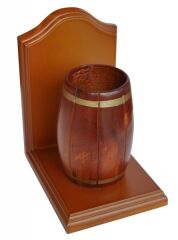 Marintek Fıçı Figürlü Ahşap Kitap Tutucu & Kalemlik