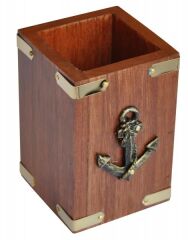 Marintek Çıpa Figürlü Ahşap Kalemlik