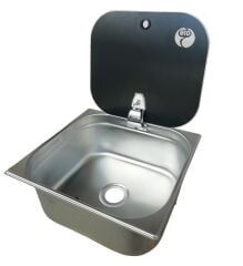 Bio Cam Kapaklı Kare Eviye 32,5x35,5cm