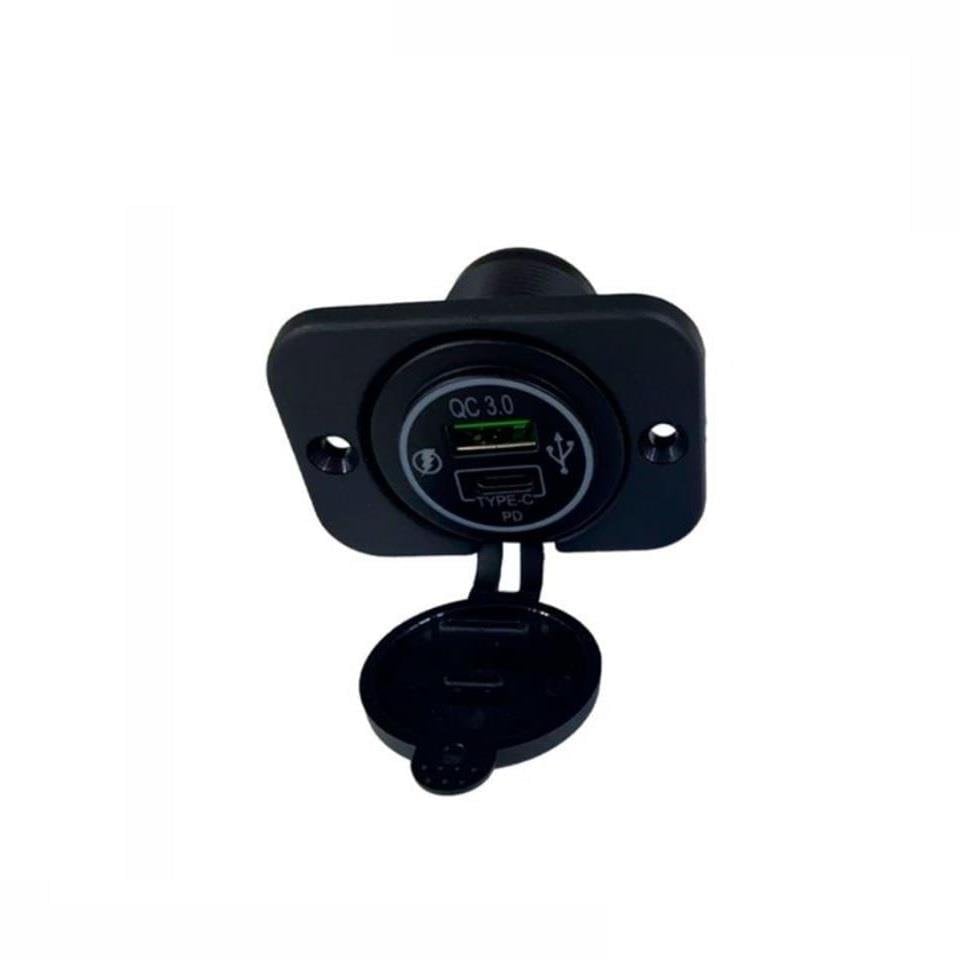 Carub Usb+Type C Soketi 12/24v