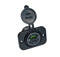 Carub Usb+Type C Soketi 12/24v