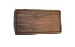 Wood Art Ceviz Ayaklı Sunum Tabağı 20x38cm