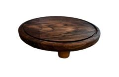 Wood Art Ceviz Ayaklı Sunum Tabağı 30cm