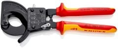 Knipex 9536250 Cırcır Mekanizmalı Kablo Makası