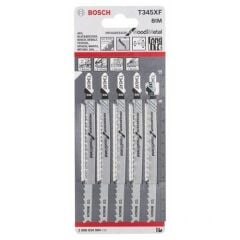 Bosch T345XF Dekupaj Testeresi Ahşap ve Metal İçin 5li Paket